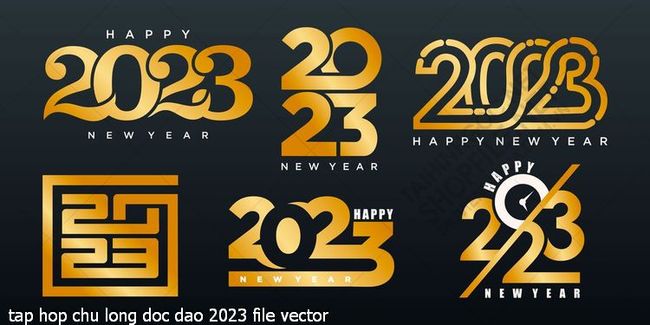 tap hop chu long doc dao 2023 file vector